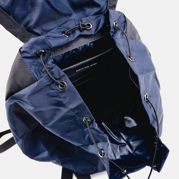 NWT Marc Jacobs Men's Travel School Nylon Backpack Navy $295+ - Picture 10 of 11